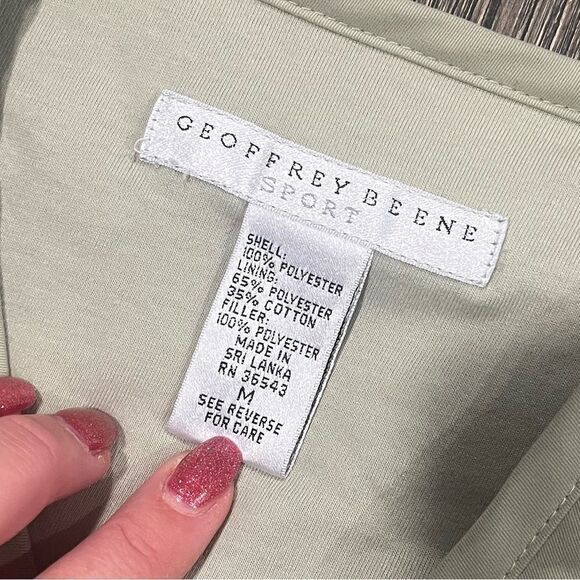 Geoffrey Beene Sport Light Mint Green Quilted Vest Size M - Picture 6 of 6